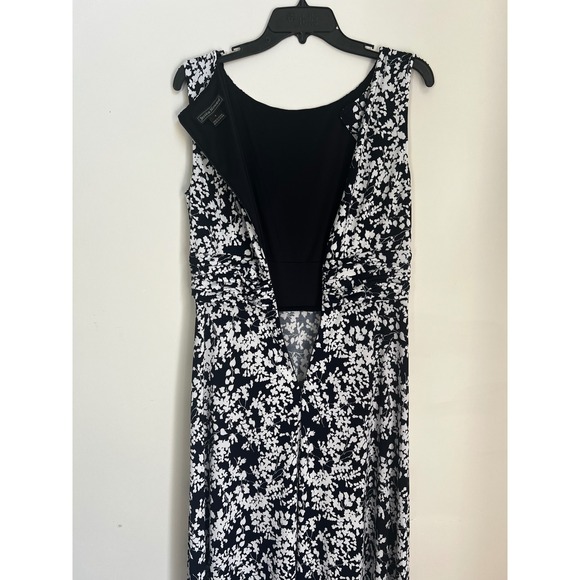 Jessica Howard Navy White Floral Sleeveless Midi Dress Size 8 - Picture 4 of 8